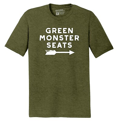 #ad #ad Green Monster Seats Baseball TRI BLEND Tee Shirt Boston Red Sox $22.00