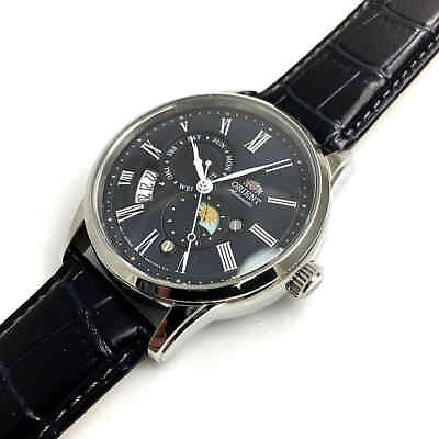 #ad Men#x27;s Orient Classic Sun amp; Moon Blue Automatic Sapphire Watch RA AK0011D10B $274.52