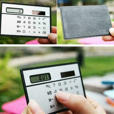 Digits Ultra Mini Slim Credit Card Size Solar Power Calculator Pocket T2S5 NEW. $1.68