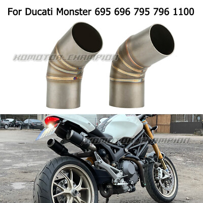 #ad For Ducati Monster 695 696 795 796 1100 Exhaust Mid Link Pipe Connection Slip On $42.87