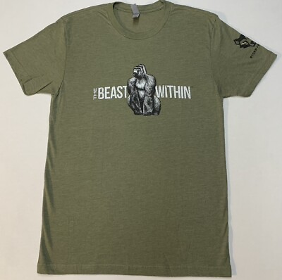 #ad NWOT Gorilla “The Beast Within” Soft Army Green Storm Savage T Shirt Small $10.99