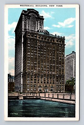 #ad New York City NY Whitehall Building Battery Park amp; Aquarium Vintage Postcard $7.99