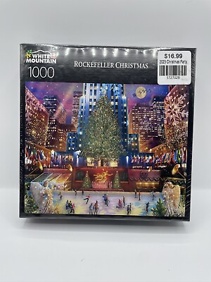 #ad NEW White Mountain Rockefeller Center Christmas 1000 Piece Jigsaw Puzzle 1711T $10.99