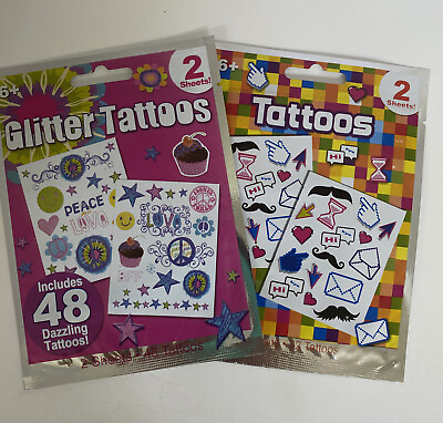 #ad 80 novelty And Glitter temporary tattoos $8.60
