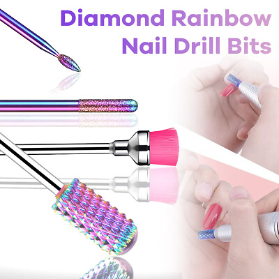 #ad 10pcs Nail Art Drill Bits File SET Manicure Machine Grinding Heads Nail Art Tool $12.15