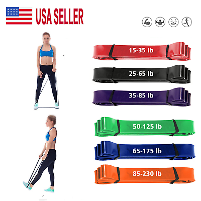 #ad Heavy Duty Resistance Bands Loop Strength Pull Up Gym Training Fitness Exercise $8.59
