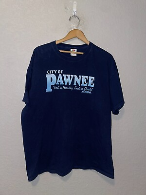#ad 2011 Parks amp; Rec Recreation City Of Pawnee 4th In Obesity Blue Shirt TV Show 2XL $35.00