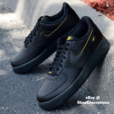 #ad Nike Air Force 1 #x27;07 Shoes Black University Gold FZ4617 001 Men#x27;s Sizes NEW $113.90