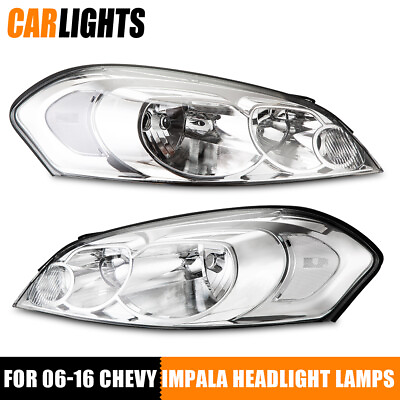 #ad 2X Chrome Headlights Replacement Fit For 2006 2013 Impala 2006 2007 Monte Carlo $70.06