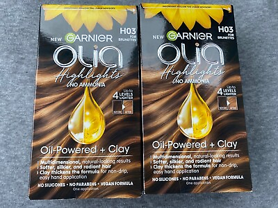 #ad Garnier Olia Hair Color Ammonia Free Hair Dye H03 Highlights for Brunettes 2Pack $19.99