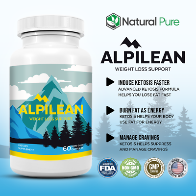 Alpilean Keto and Weight Loss Support Fat burner 60 Capsules One Month Supply $16.10