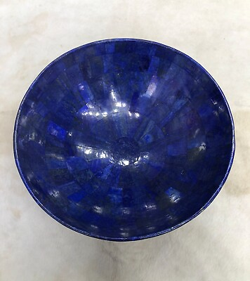 #ad 1.6Kg Natural Blue Lapis Lazuli Bowl Combine with Pyrite from Afghanistan $250.00