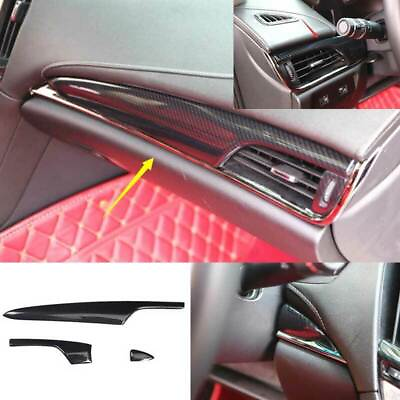 #ad Fit For Cadillac ATS 2013 2019 Carbon Fiber Central Console Dashboard Strip Trim $38.24