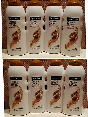 #ad Lot 8 Bottles Spa Soap 20 Oz Cocoa Butter With Vitamin E Moisturizing Body Wash $39.99