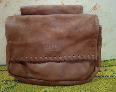 #ad Vintage Used Bag SHAY Handbags Brown Leather Made in Israel Original Women Men $35.00