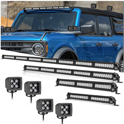 #ad 6quot;12#x27;#x27;18#x27;#x27;30#x27;#x27;40#x27;#x27; LED Work Light Bar Offroad Slim For GMC RAM 3quot; CREE Cube Pods $64.98