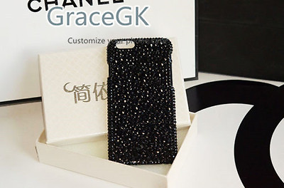 #ad Luxury Black Gems Diamonds Rhinestones Glitter Case Cover For Mobile Phone $16.45