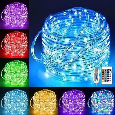 #ad Rope Lights Outdoor Color Changing 33FT 100 LED Waterproof String Lights $44.99