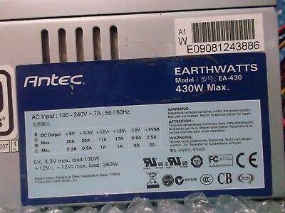 #ad Antec EA 430 Earthwatts 430W ATX Power Supply $26.99
