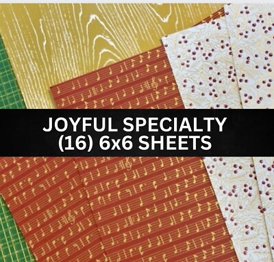 #ad Stampin Up JOYFUL Specialty Designer Series Paper Foil Details 16 6x6 Sheets $12.23