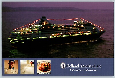 #ad Holland America Line Spacious Elegant Ships Vintage Postcard 4x6 Unposted $6.99