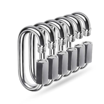 #ad 3quot; Carabiner Quick link Strap Connector Steel Chain Repair Shackle D Shape $42.99