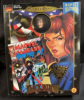 #ad Marvel Famous Cover series 8quot; action figure Black Widow Toy Biz MIB 1997 Signed $22.13