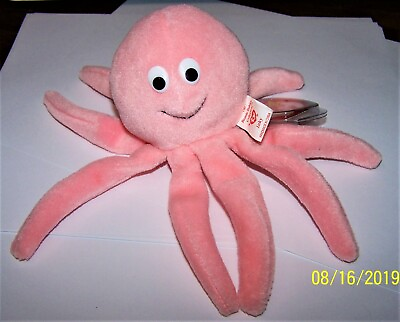 #ad Inky Pink Ty Beanie Baby 1994 Octopus PVC Pellets Plush Toy as pictured. $15.98