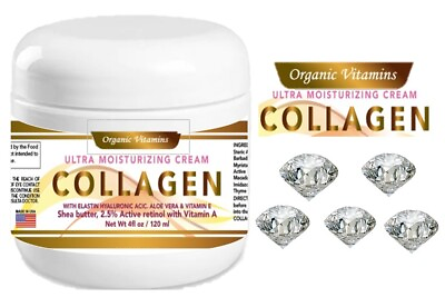 #ad Collagen Elastin vitamin E Antioxidant 4oz organic vit Anti Aging Face Cream $12.50