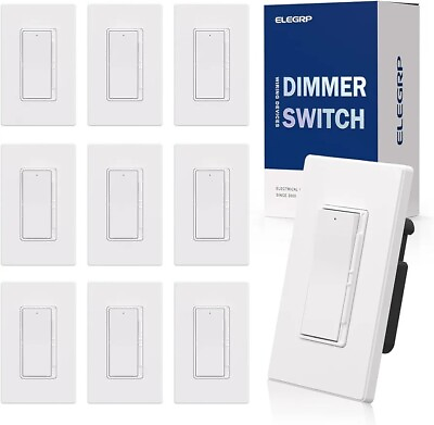 #ad 10 Pack Digital Dimmer Light Switch for 300W Dimmable LED CFL Lights and 600W... $80.00