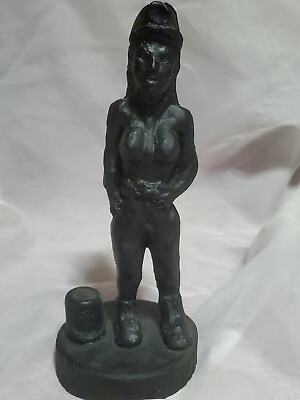 #ad Coal Miner Figurine Vintage Resin 7 1 2quot; Tall $11.91