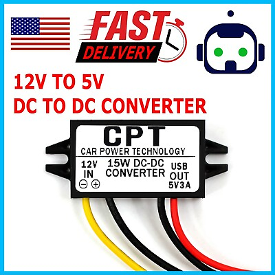 #ad Waterproof DC DC Converter 12V Step Down to 5V Power Supply Module 3A 15W BLACK $6.99