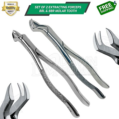 #ad Dental Extracting Forceps 88L amp; 88R Molar Tooth Extraction Surgical German Grade $18.90