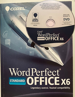 #ad Corel WordPerfect Office X6 Standard DVD amp; Serial Number $16.99