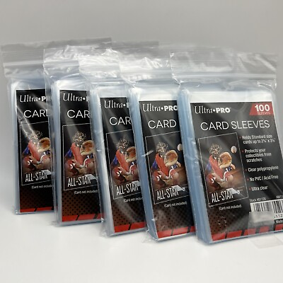 #ad Ultra Pro Penny Card Soft Sleeves 5 Packs of 100 for Standard Sized Cards = 500 $7.94