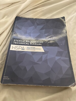 #ad Sterile Processing Technical Manual 9th Edition HSPA Book CRCST Ninth Ed 2023 $110.00