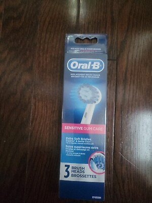 #ad 3 ORAL B Sensitive Clean Gum Care Teeth Replacement Toothbrush Tooth Brush Heads $14.99