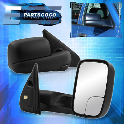 #ad For 02 08 Dodge Ram 1500 Power Extendable Telescopic Heated Towing Mirror Set $93.99