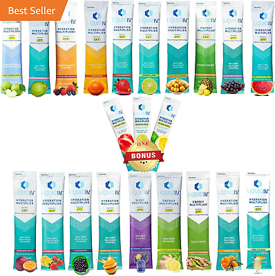 #ad Hydration Multiplier Liquid IV Variety Pack 20 Different Flavors Sampler Packe $91.37