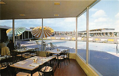 #ad El Paso Texas 1950 60s Postcard Ramada Inn Motel Swimming Pool $6.55