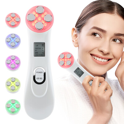 #ad Skin Tightening Machine RF LED Light Photon Therapy Face Massager Facial Beauty $17.28