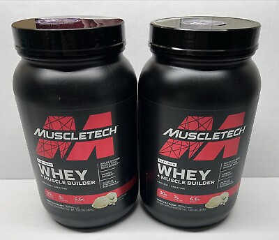 #ad 2X Muscletech 100% Whey Protein Powder Vanilla Muscle Builder Creatine 1.8Lbs $42.00