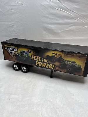 Feel the Power Semi Truck Hauler Trailer Toy Hot Wheels Monster Jam 16” x 4” $16.67
