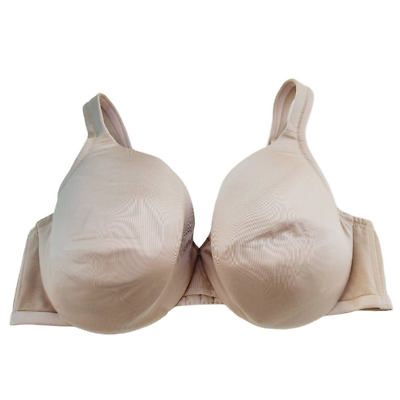 #ad Cacique Womens Full Coverage Bra Beige Satin Padded Nylon Blend Normal Strap 40C $19.99