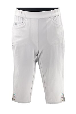 #ad Quacker Factory DreamJeannes Capri Colored Rhinestones White $21.99