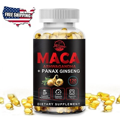 #ad Organic Maca 10000MG 120 Vegan Capsules Peruvian Maca Root Sexual Health Booster $13.63