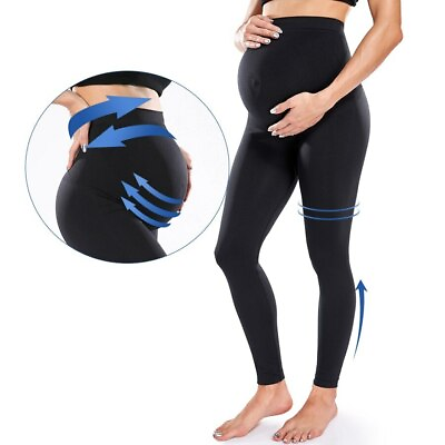 #ad Women High Waist Pregnancy Leggings Belly Support Maternity Seamless Body Shaper $22.79
