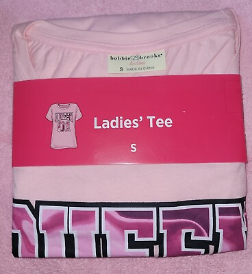#ad Ladies QUEEN 01 #1 Pink Top Tshirt Bobbie Brooks Small 4 6 Womens Mothers Day $9.89