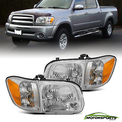 #ad For 2005 2006 Toyota Tundra 2005 2007 Sequoia Chrome Headlights Assembly Pair $82.98