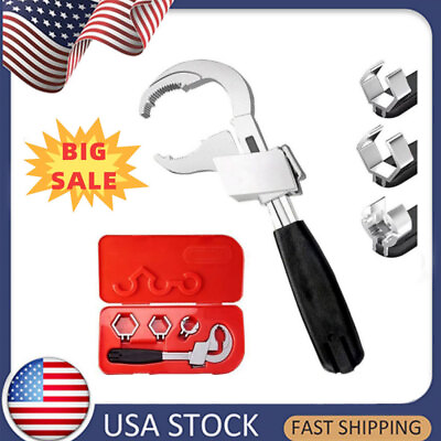 #ad Universal Multifunctional Adjustable Wrench Open End Wrench Bathroom Repair Tool $15.99